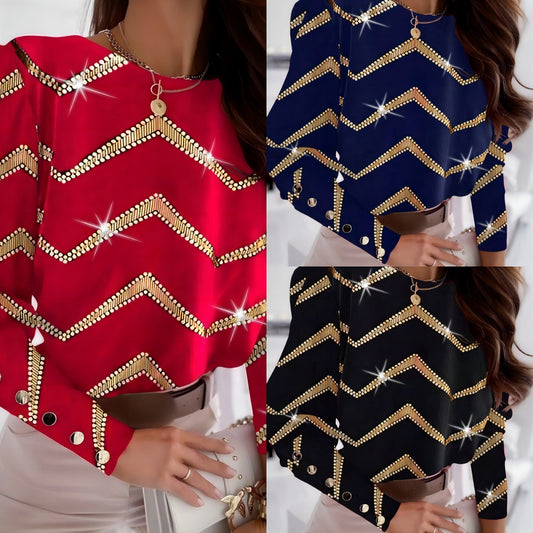 🎇Bluzka z nadrukiem w jodełkę