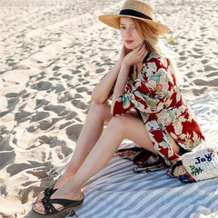 Damskie sandały ortopedyczne w kwiatowym stylu