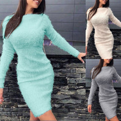 🎇Damska sukienka zimowa, obcisła, sweterkowa
