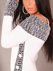 🎀Dopasowana mini sukienka z odkrytymi ramionami