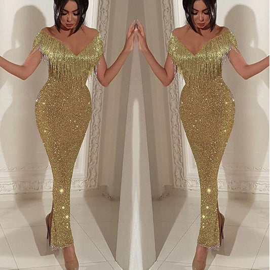 💝Sukienka imprezowa z frędzlami i cekinami