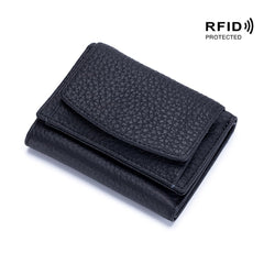 Nowy oryginalny skórzany RFID Blocking Card Hooler Organizer Pocket Mini Portfel