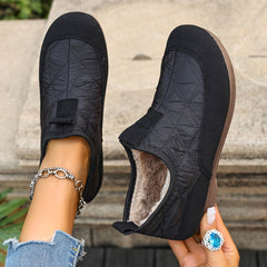 Damskie, wygodne, wsuwane buty zimowe – z ciepłą podszewką z polaru