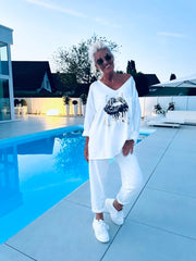 Women's Elegant Printed Two Piece Set