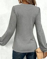 Bluzka w paski z rękawami typu latarnia