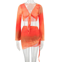 Damska dwuczęściowa sukienka plażowa