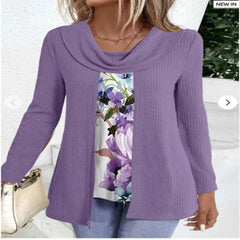 Jesienna nowa, modna, dwuczęściowa koszulka z nadrukiem z nadrukiem