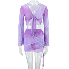 Damska dwuczęściowa sukienka plażowa