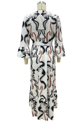 Codzienny, swobodny, geometryczny nadruk, sznurowany, kontrastowy, jednoczęściowy garnitur z dekoltem w kształcie litery U. Sukienki