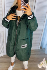 Damski długi płaszcz z kapturem na co dzień