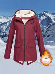 💖Jesienna i zimowa, wiatroszczelna kurtka z długim rękawem i kapturem