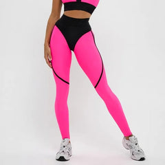 Legginsy Patchwork szybkoschnące podnoszące biodra