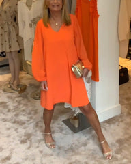 Wygodna mini sukienka z długimi rękawami - styl i komfort