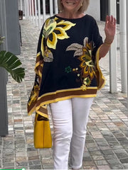 2025 Nowy styl, wysokiej jakości, drukowany top z krótkim rękawem i średnią długością