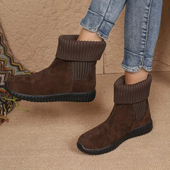 Ciepłe krótkie buty solidne kobiety
