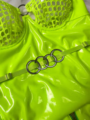 Teddy z wydrążonym o-ringiem ze skóry PU