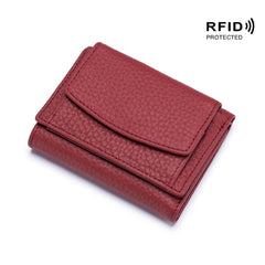 Nowy oryginalny skórzany RFID Blocking Card Hooler Organizer Pocket Mini Portfel