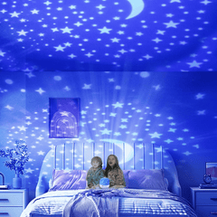 ⭐Projektor nocny z lampką dla dzieci, 15 zestawów filmów🌙Ładowanie przez USB typu C🔋