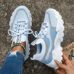 Blok kolorów damskich oddychający ortopedyczne trampki