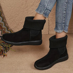 Ciepłe krótkie buty solidne kobiety