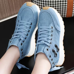 Damskie wysokie tenisówki na obcasie na koturnie, zapewniające wygodę przez cały dzień i wsparcie łuku stopy