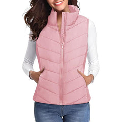 💖 Hot SPRZEDAŻ 50% zniżki ✨️Womens Bez rękawów Zip Up Puffer Vest 💗-Cozy bez objętości