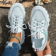 Blok kolorów damskich oddychający ortopedyczne trampki