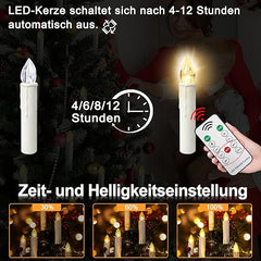 🎄Wireless Flameless Candles with Remote Control Timer and Clips
