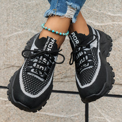 Blok kolorów damskich oddychający ortopedyczne trampki