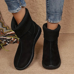 Ciepłe krótkie buty solidne kobiety