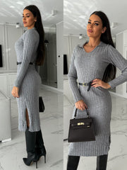 Women's Solid Color Elegant knitted dress