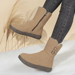 Damskie botki na grubej platformie