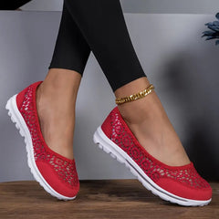 Oddychające koronkowe płaskie buty