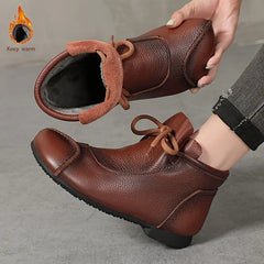 Damskie buty średniej długości z aksamitną podszewką