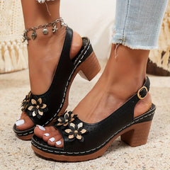 Eleganckie sandały na obcasie dla kobiet