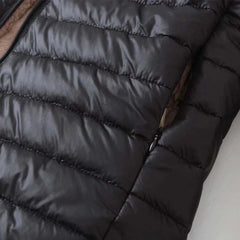 Damska kurtka średniej długości z bawełny Sherpa z kapturem