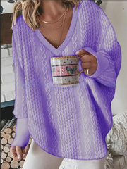 Ciepła koszula z dekoltem w kształcie litery V