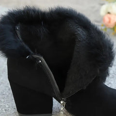 Eleganckie botki do kostki w jednolitym kolorze