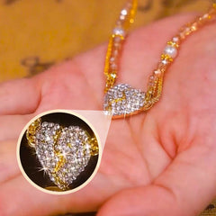 Magnetyczny naszyjnik z parą dzielonych serc