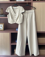 Casualowy dwuczęściowy garnitur w jednolitym kolorze