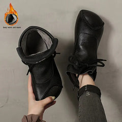 Damskie buty średniej długości z aksamitną podszewką