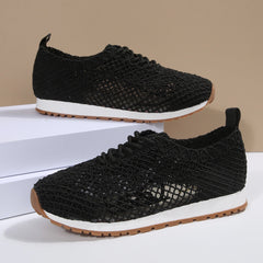 Elegancka koronkowa, oddychająca oddychająca poślizg na ortopedycznych trampkach