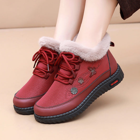 Damskie antypoślizgowe, wygodne, ciepłe buty na śnieg z podszewką z polaru