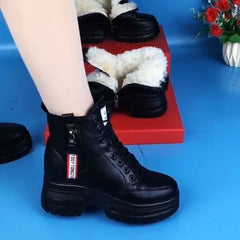 🔥Promocja Ostatniego Dnia 50% ZNIŻKI - Damskie zimowe ciepłe buty z prawdziwej skóry na grubej podeszwie