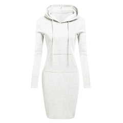 👗 Sukienka z długim rękawem i kapturem