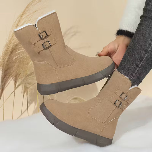 Damskie botki na grubej platformie