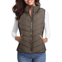 💖 Hot SPRZEDAŻ 50% zniżki ✨️Womens Bez rękawów Zip Up Puffer Vest 💗-Cozy bez objętości