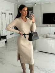 Women's Solid Color Elegant knitted dress