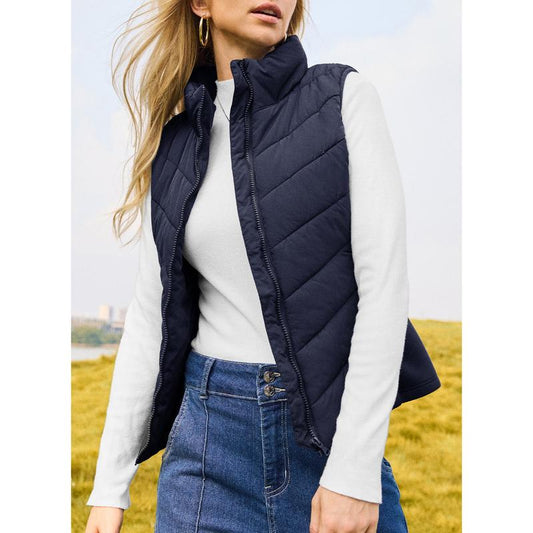 💖 Hot SPRZEDAŻ 50% zniżki ✨️Womens Bez rękawów Zip Up Puffer Vest 💗-Cozy bez objętości