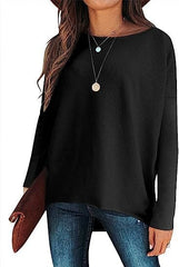 ✨Gorąca wyprzedaż 49% ZNIŻKI⭐Damski, nieregularny, oversize'owy sweter z rękawami nietoperzowymi